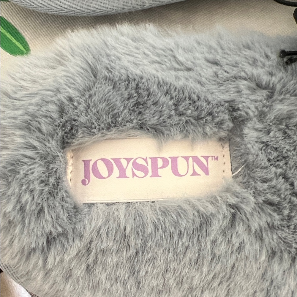 Joyous Gray Furry Women's Slippers - Picture 4 of 5